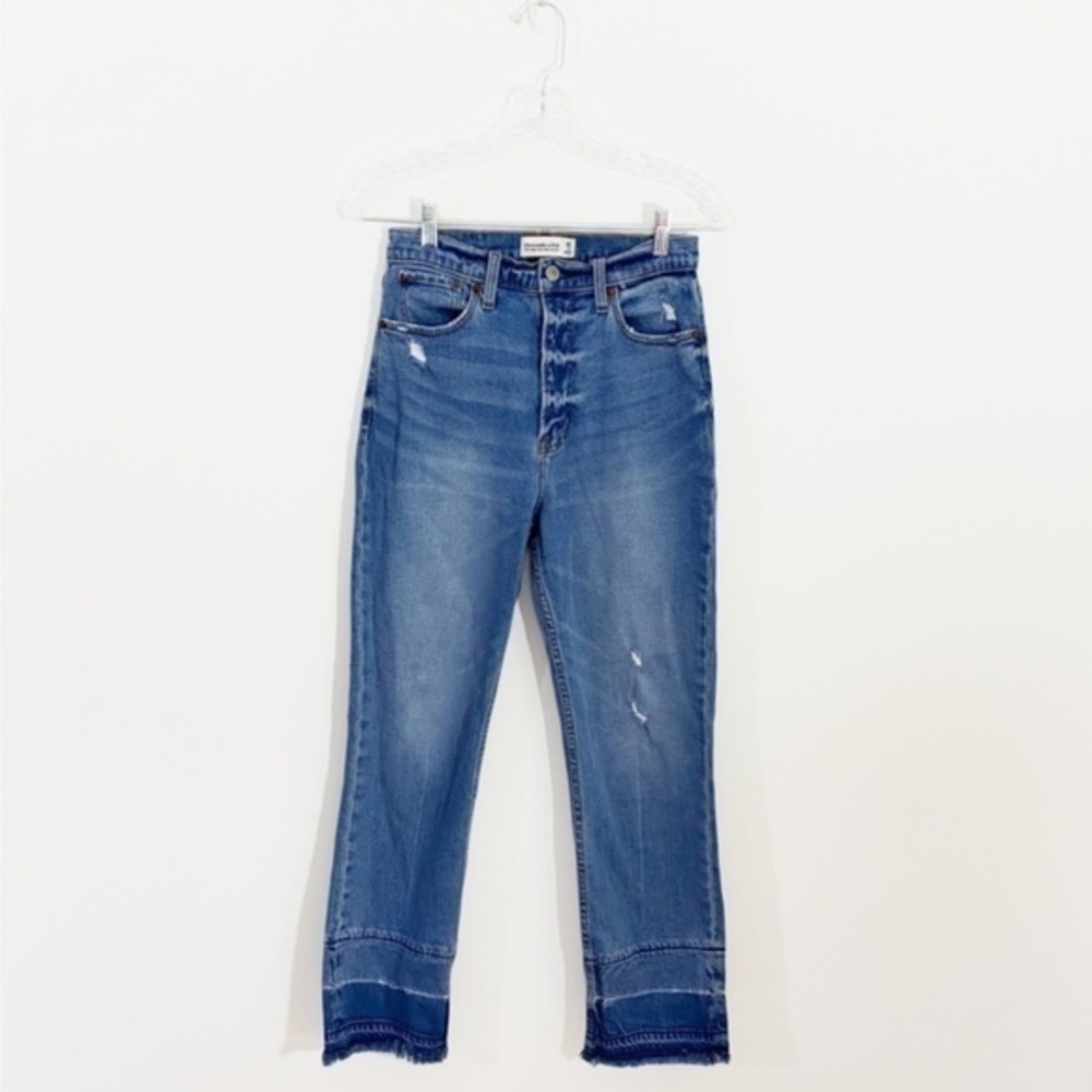 Abercrombie & Fitch 26/2 Curve‎ Love Ultra High Rise Ankle Straight Jeans